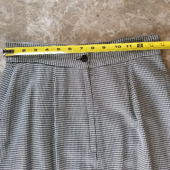 Vintage Black/White Houndstooth 2 pc Skirt Suit Set Size 8/10  Made in USA - Picture 13 of 13